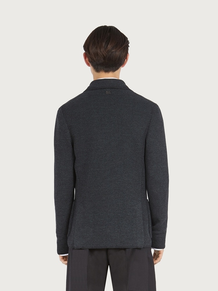 KNITTED JACQUARD BLAZER - 3