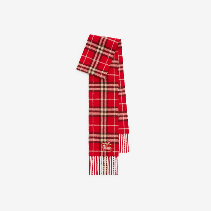 Narrow Check Cashmere Scarf 1