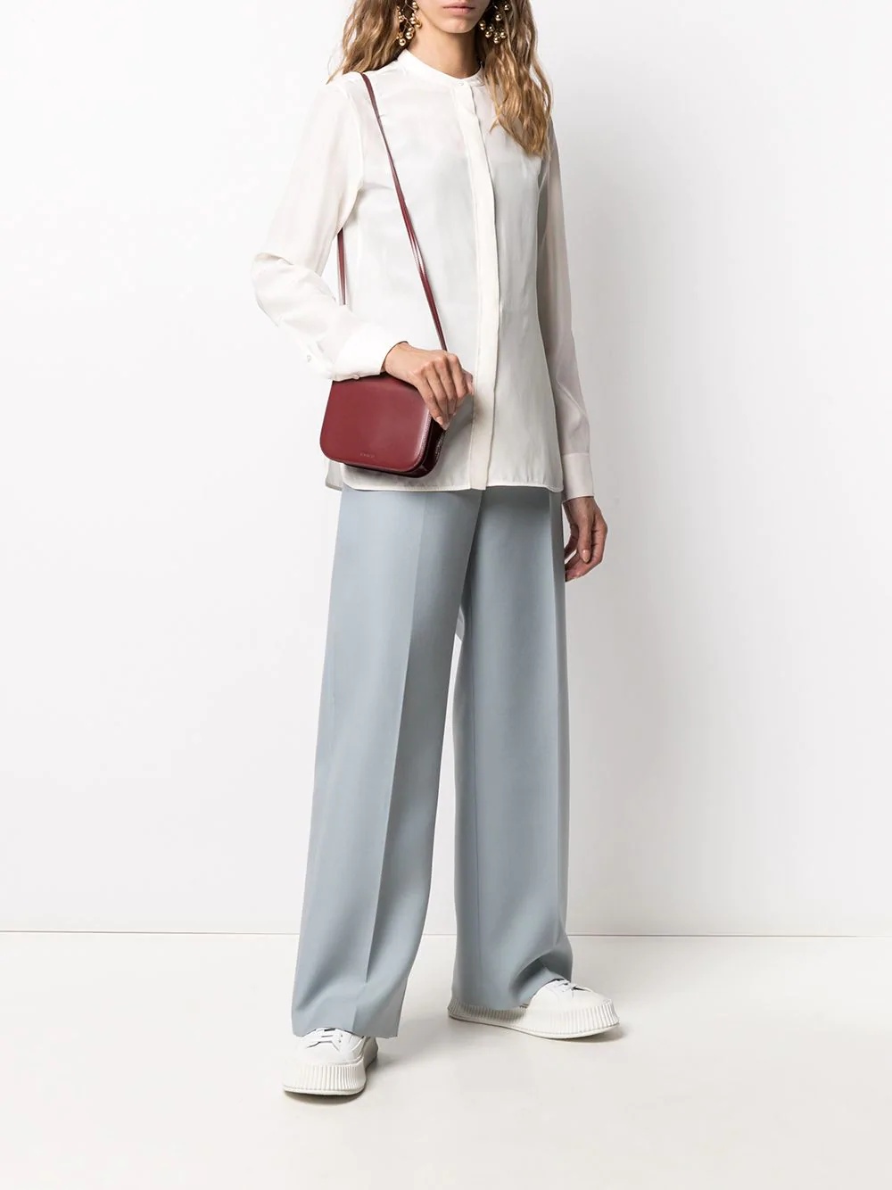 straight-leg wool trousers - 2