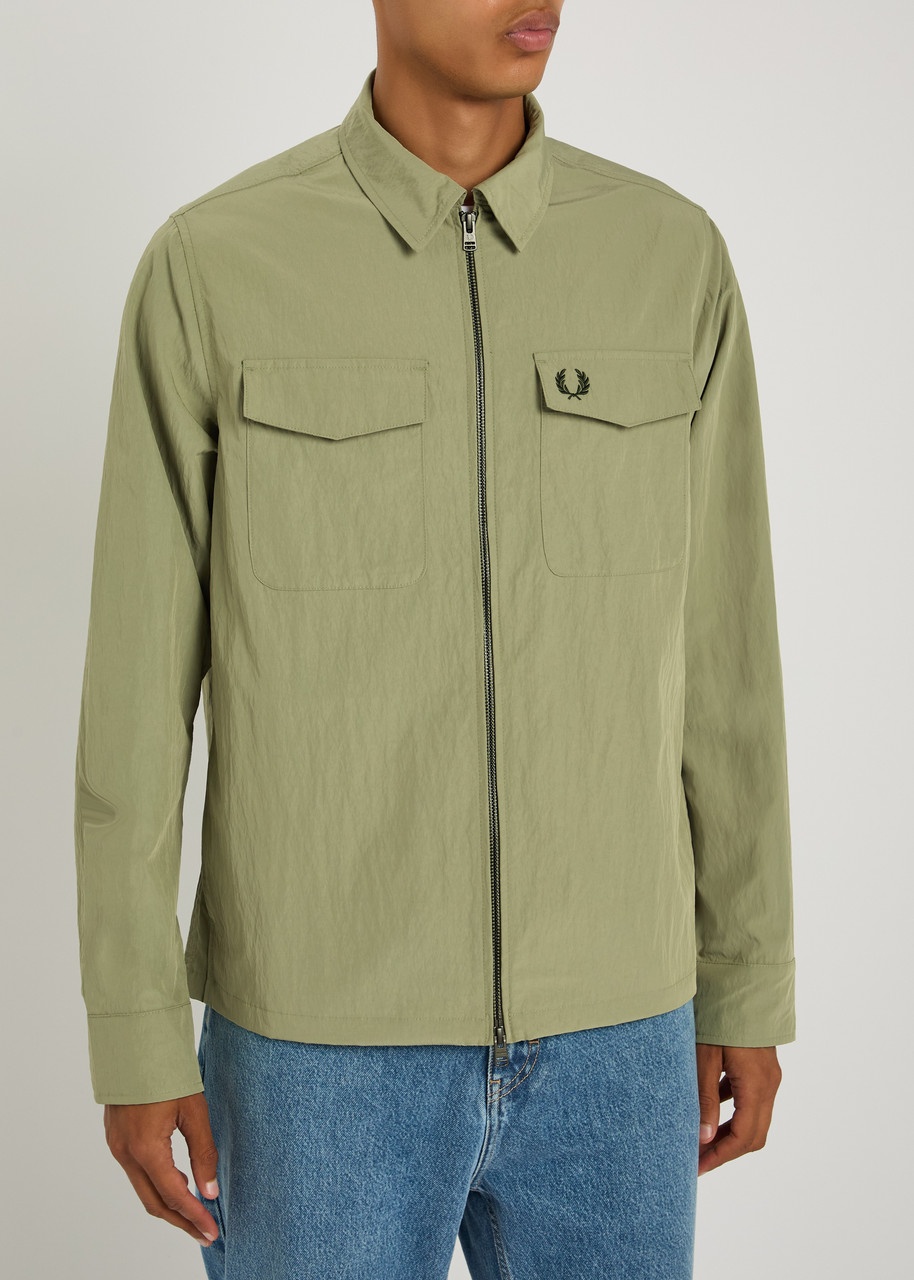 Fred Perry Logo-embroidered Crinkled Shell Overshirt - 2