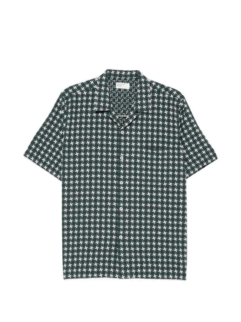 embroidered-detail short-sleeve shirt - 1