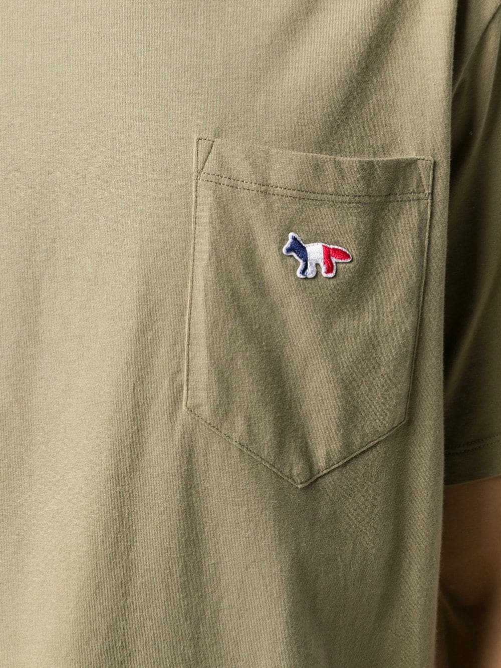 crew neck patch pocket T-shirt - 5