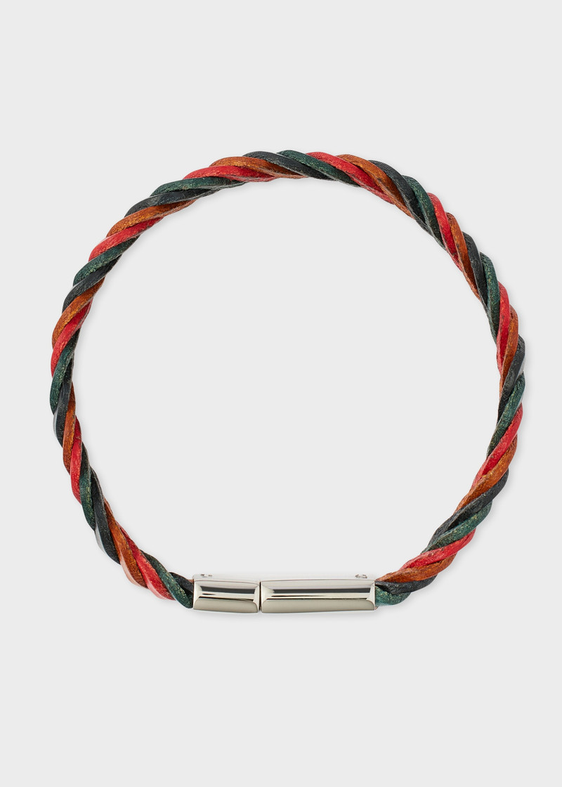 'Artist Stripe' Woven Leather Bracelet 1
