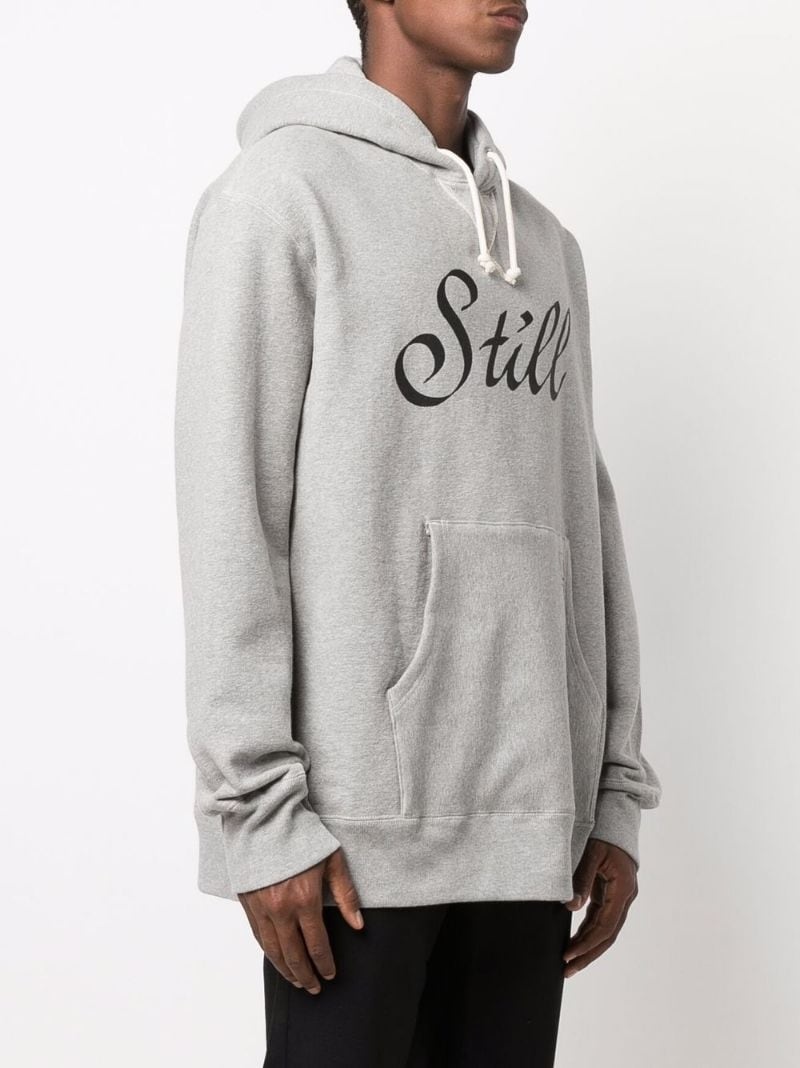slogan print hoodie - 3