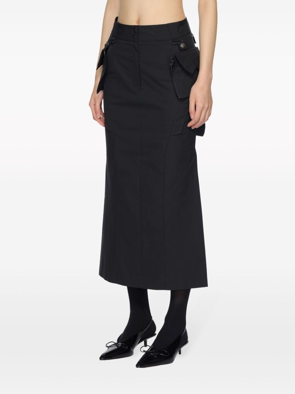 convertible cargo maxi skirt - 5
