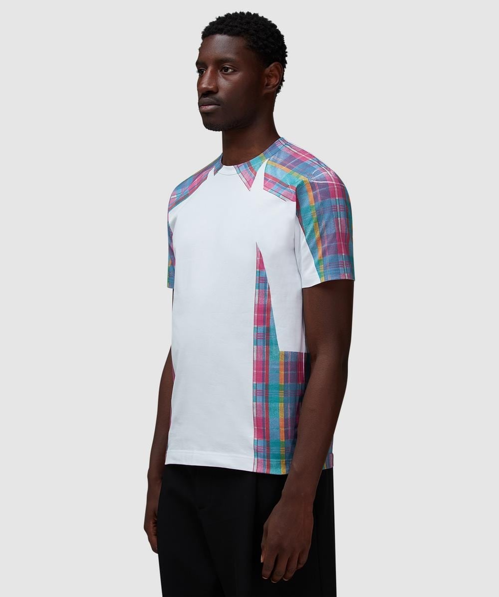 Hand print check t-shirt - 2