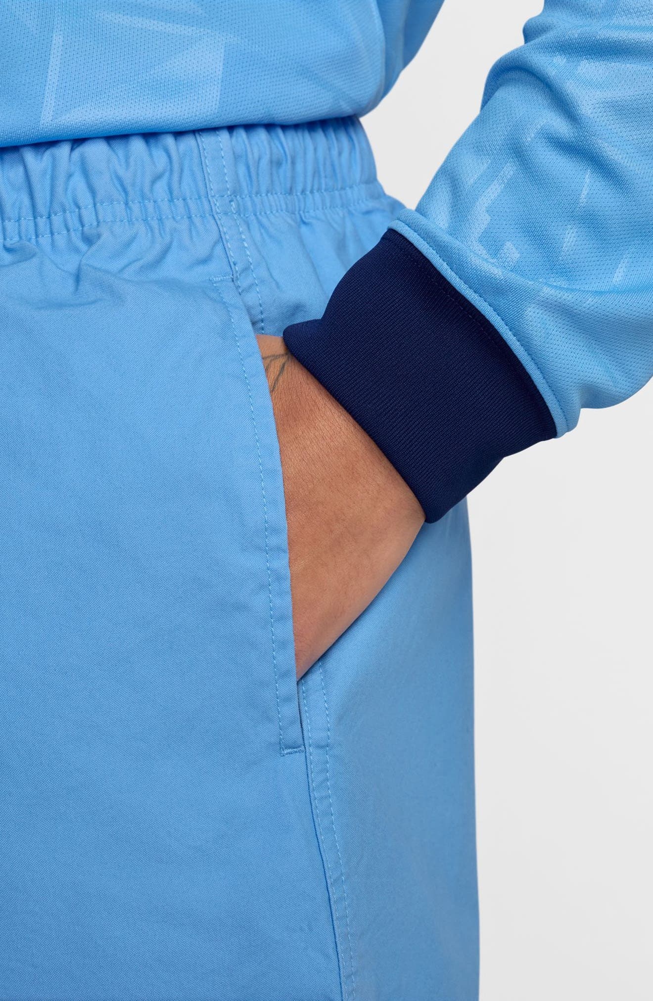 Nike Club Washed Flow Shorts in University Blue at Nordstrom - 6