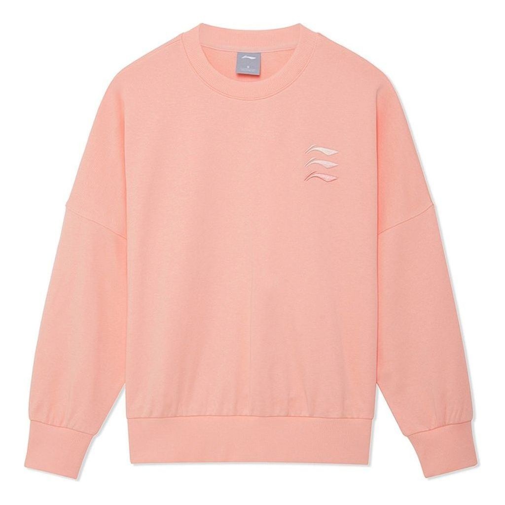 (WMNS) Li-Ning Triple Logo Sweatshirt 'Pink' AWDRF42-5 - 1