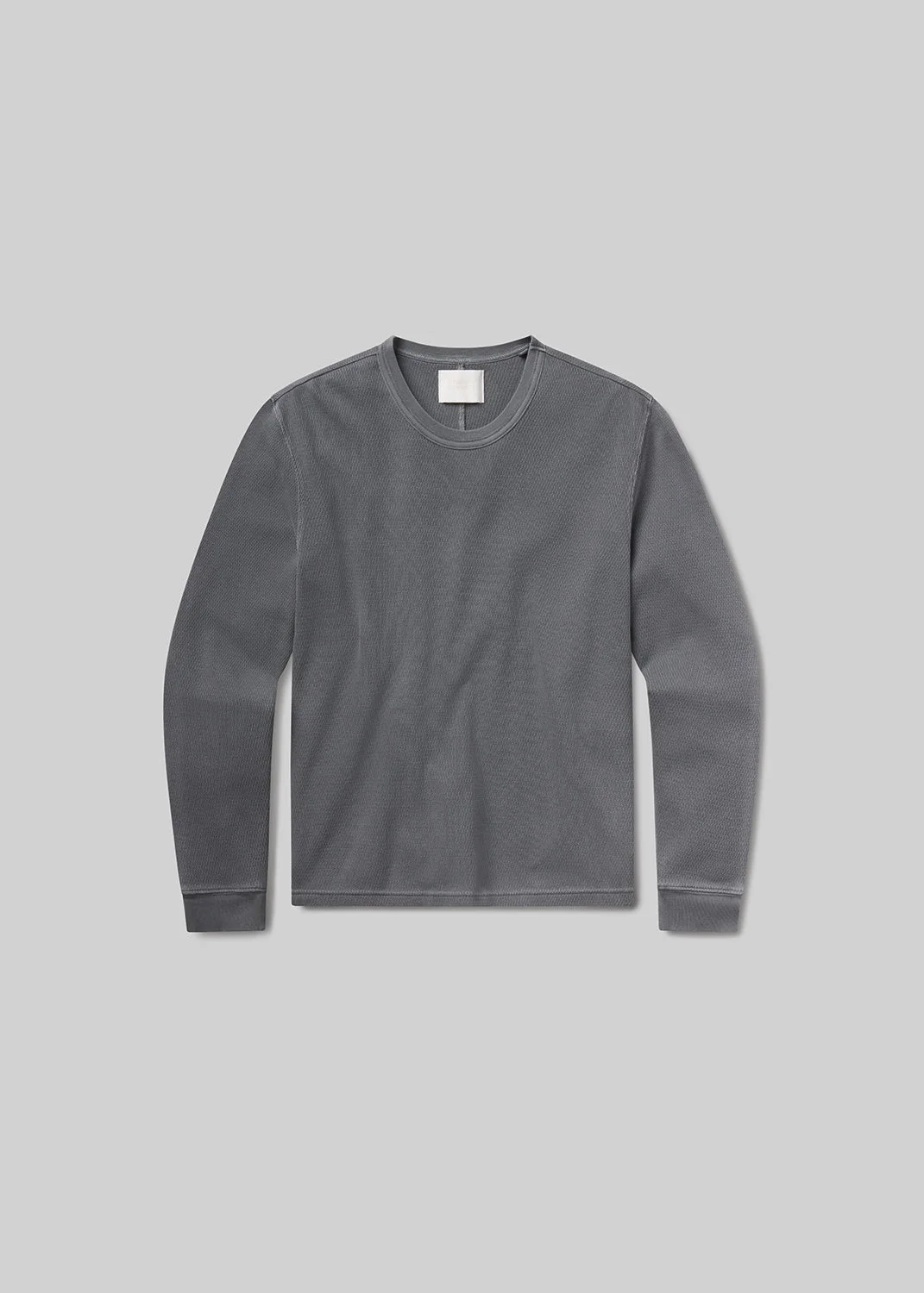 Waffle Crewneck In Slate - 1