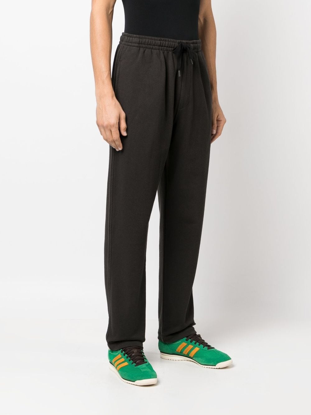 logo-flocked drawstring track pants - 3