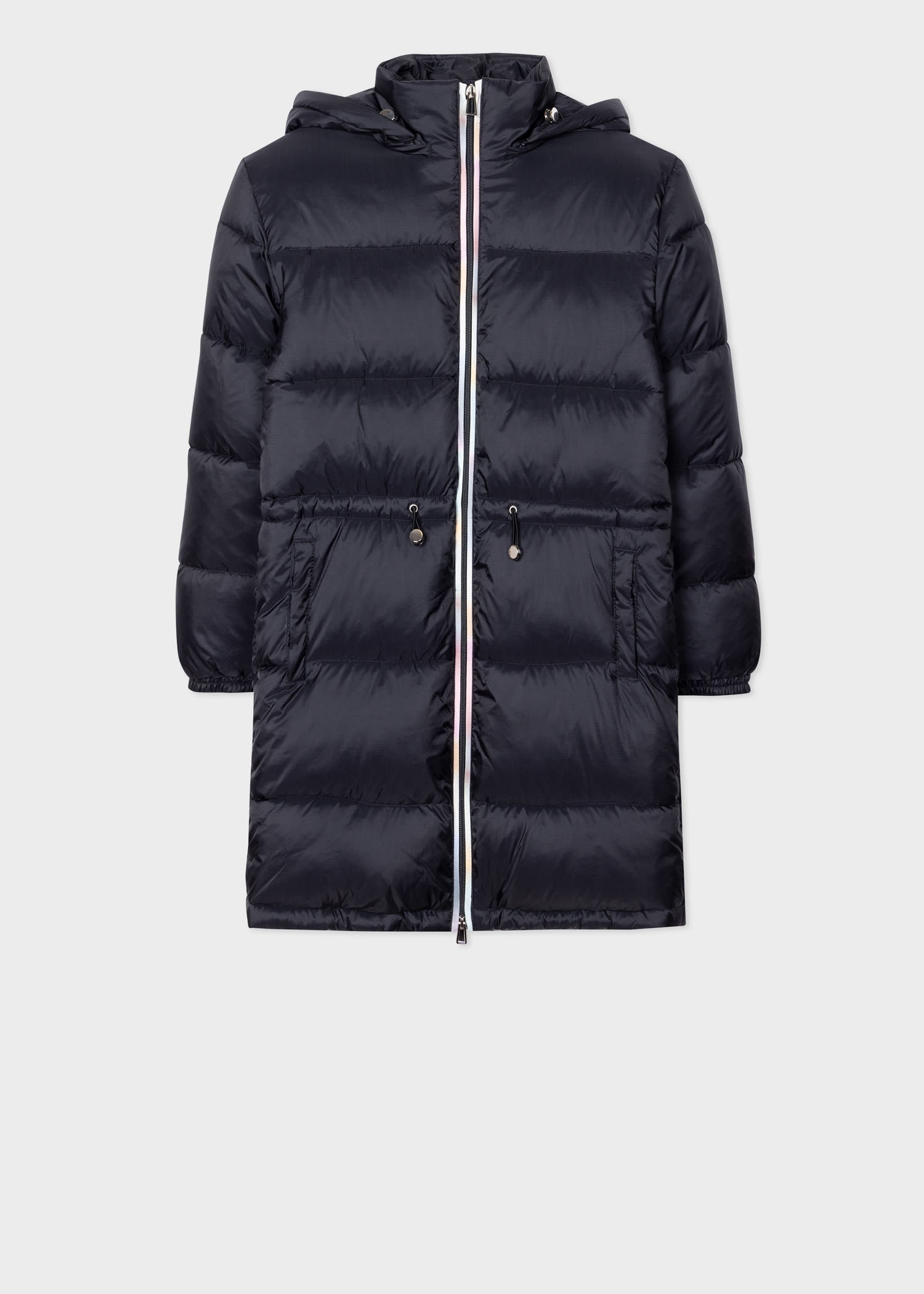 Navy 'Swirl' Padded Coat - 1