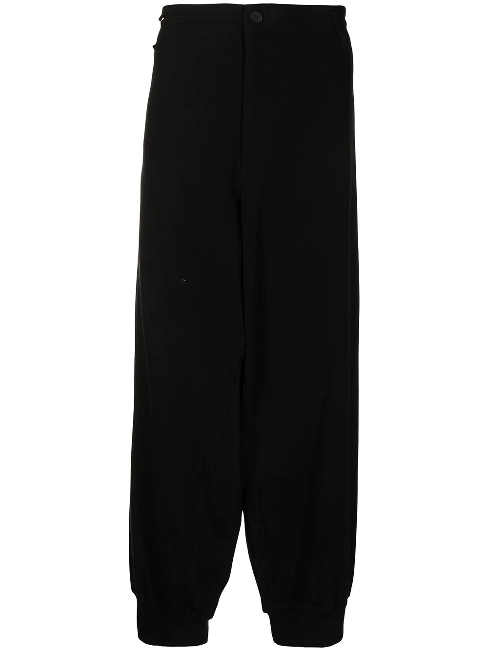 tapered-leg cotton trousers - 1