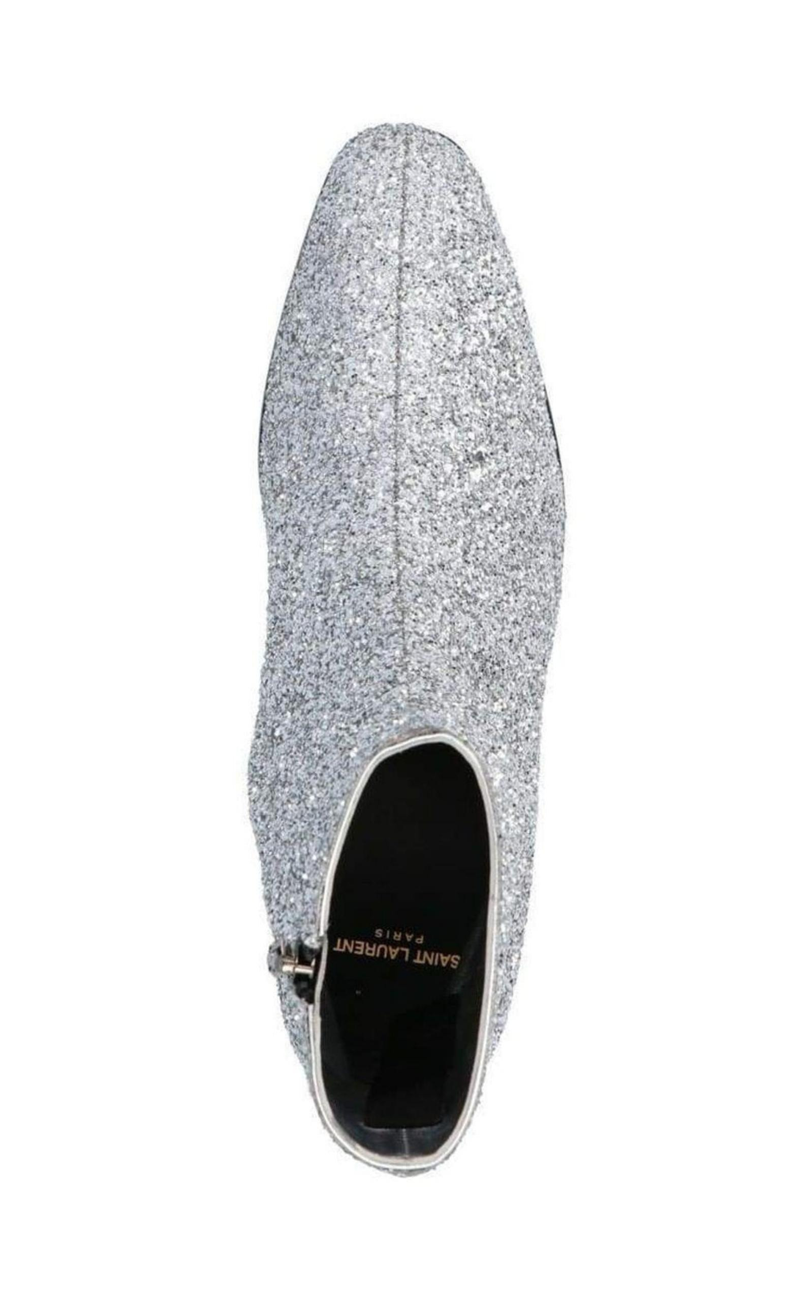 SIlver Glittler Ankle Boots - 6