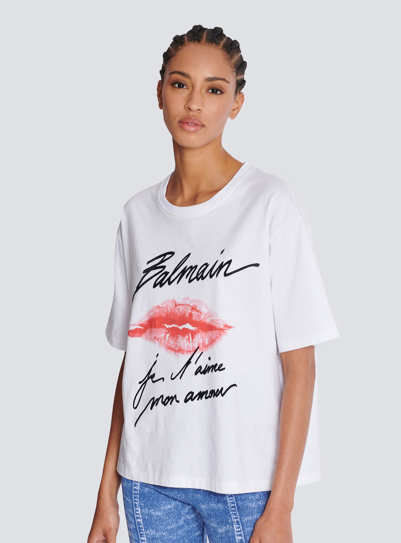 Short-sleeved T-shirt with Kiss print 6