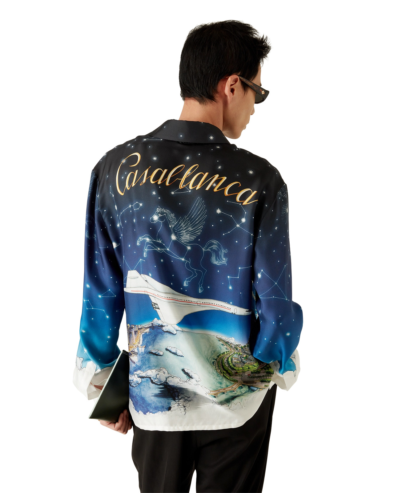 Vol De Nuit Silk Long Sleeve Shirt - 6