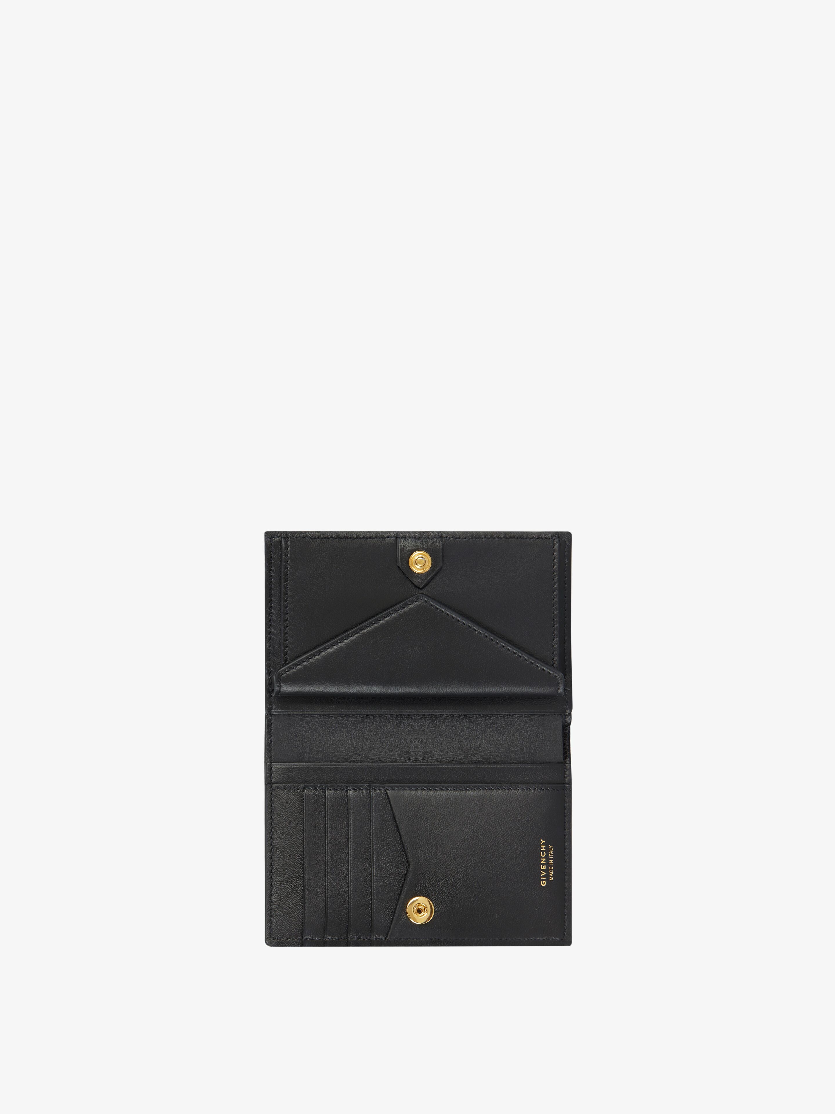 GIV CUT BIFOLD WALLET IN 4G COATED CANVAS AND LEATHER - 4