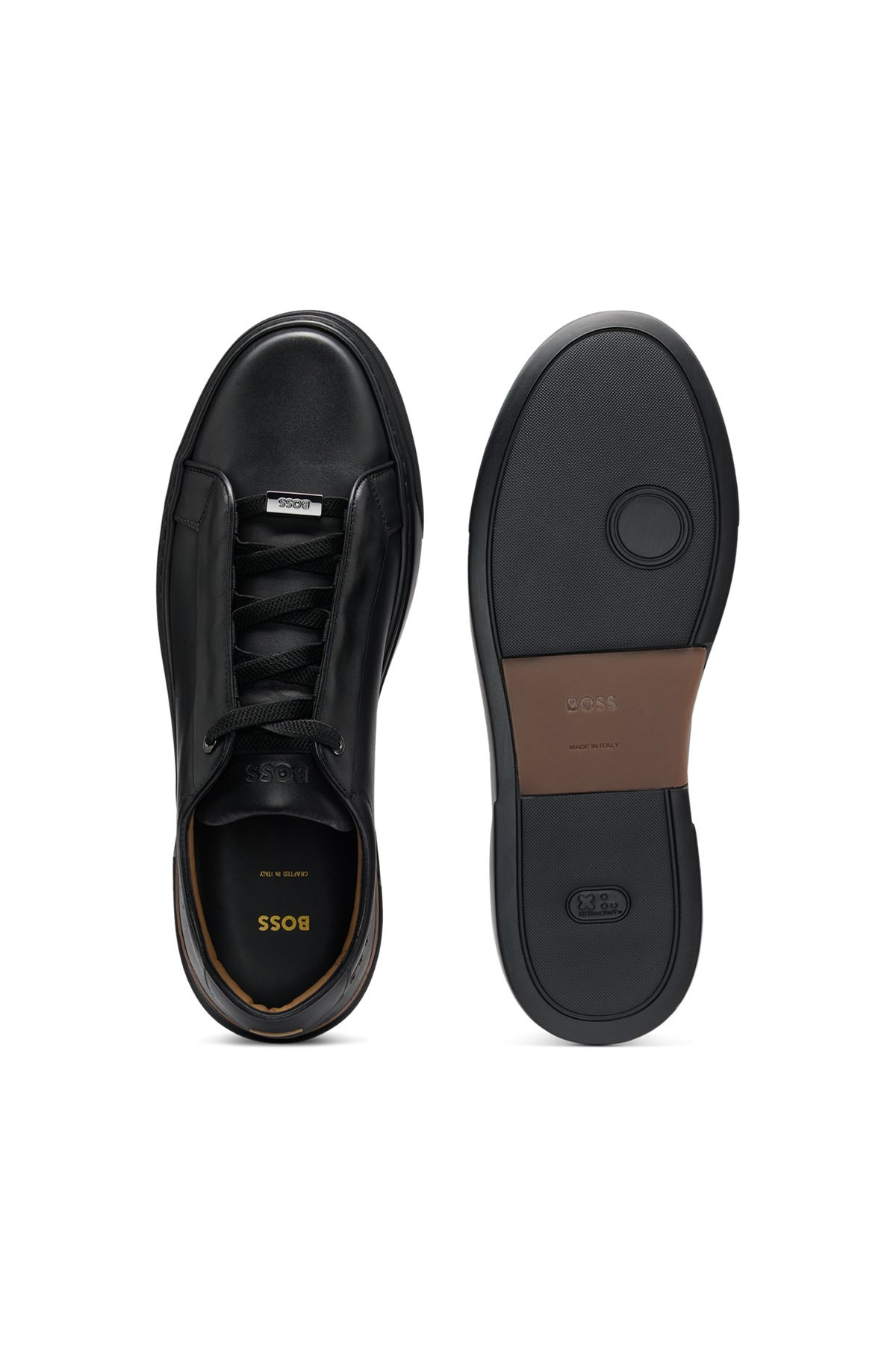GARY LEATHER TRAINERS WITH HIDDEN LACES - 4