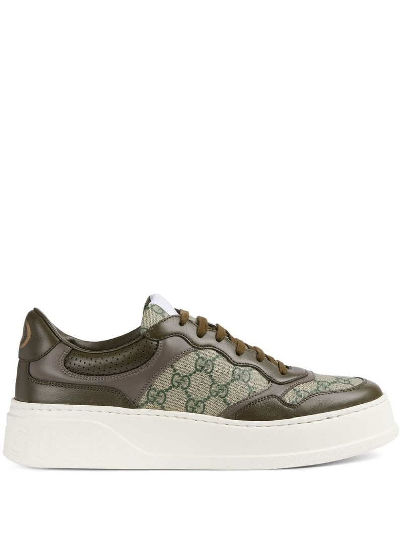 GG-canvas panelled sneakers - 1