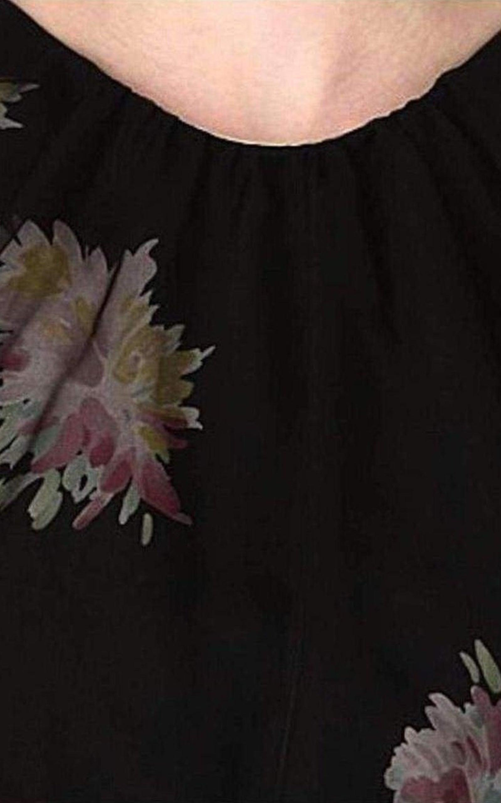 Organza Overlay Floral Silk-blend Dress - 4