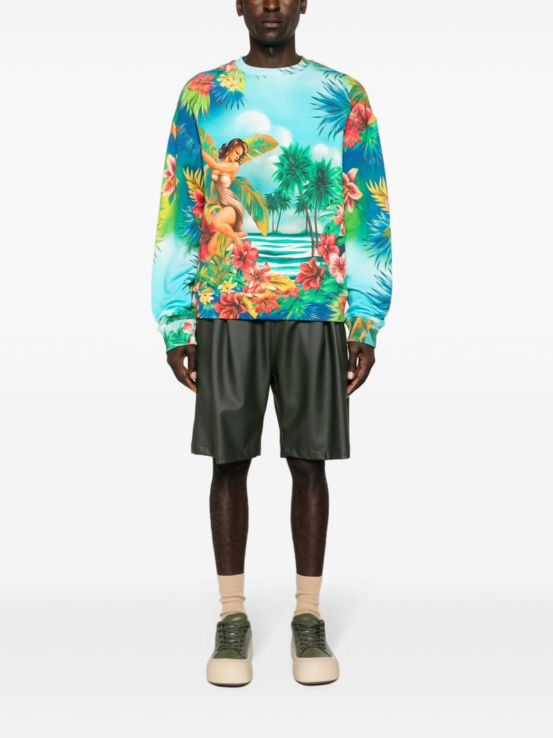 Roberto Cavalli floral-print cotton sweatshirt outlook