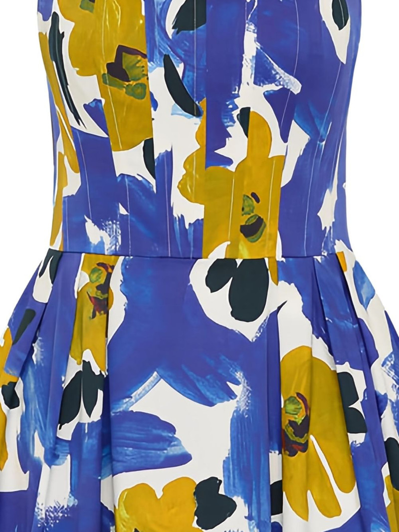 REBECCA VALLANCE floral-print pleated dress outlook