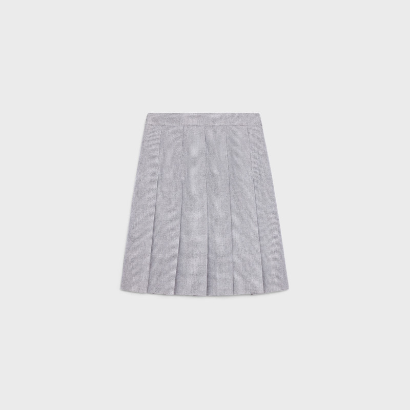 CELINE pleated skirt in cashmere natté outlook