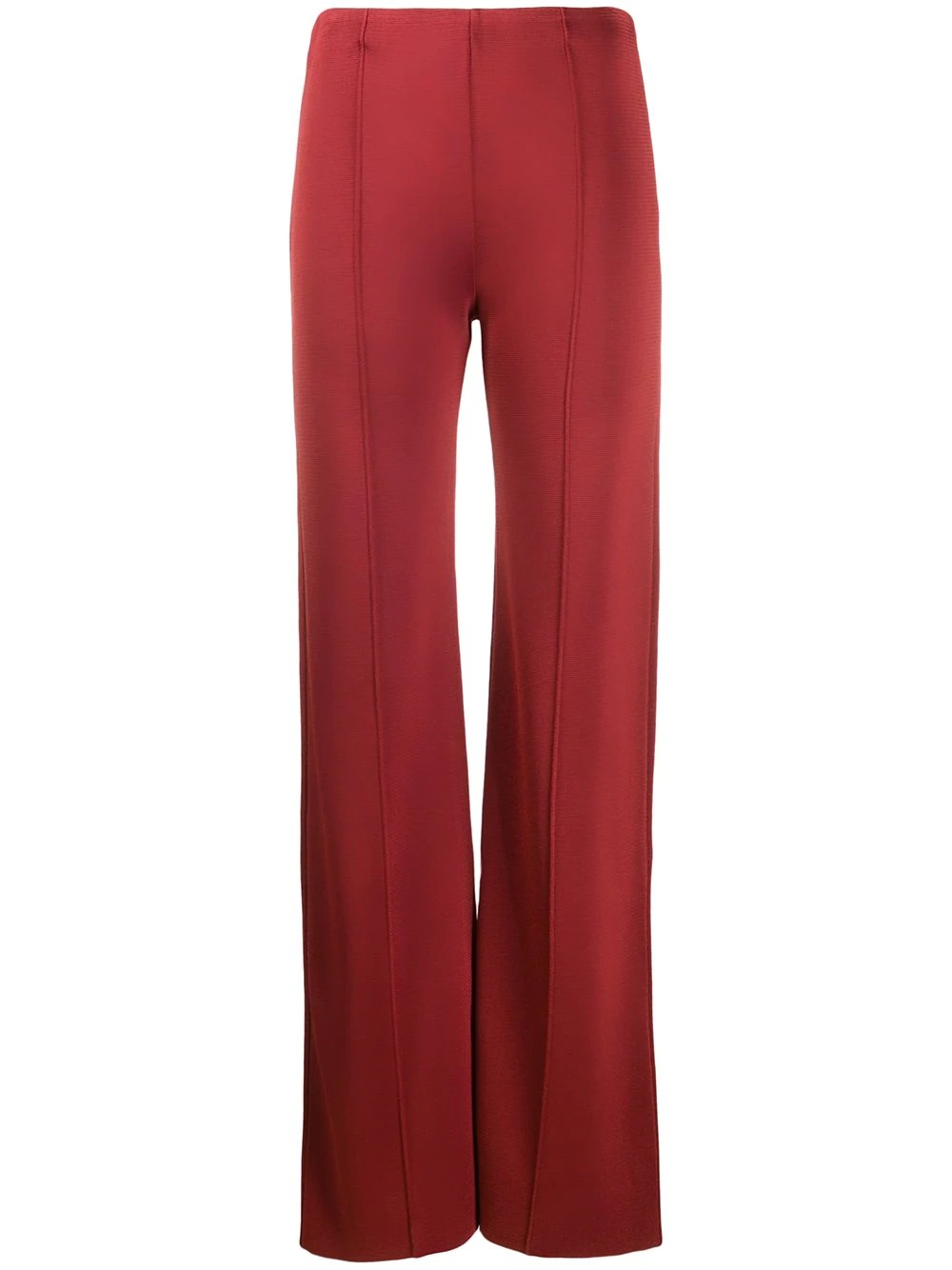 piped seams flared trousers - 1