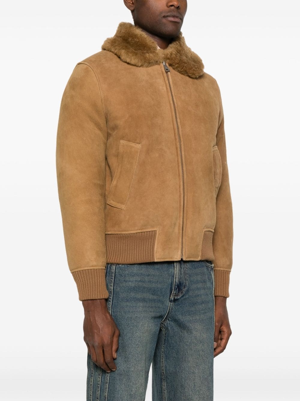 suede bomber jacket - 3