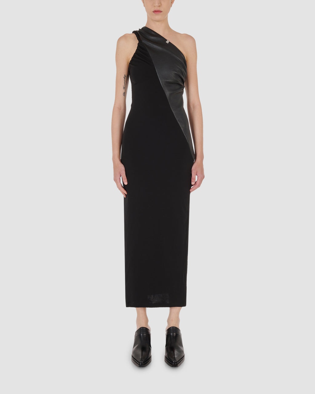 SLICED LEATHER DRESS - 2