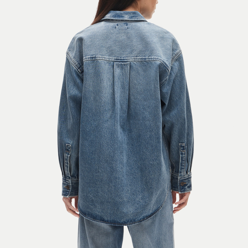 Étienne oversized button-up shirt in denim 5