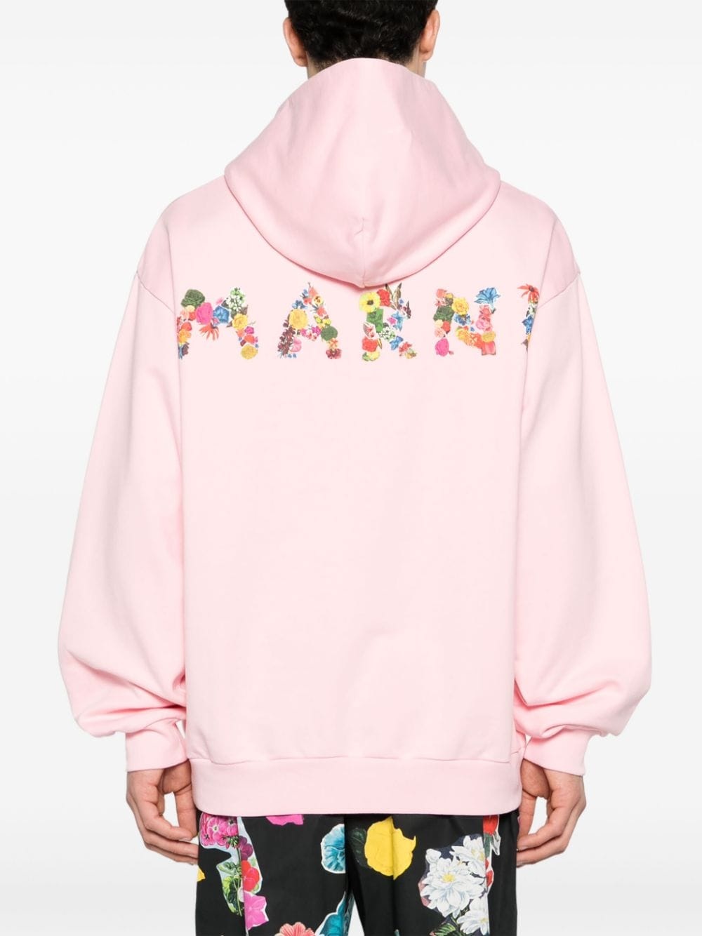 logo-print cotton hoodie - 4