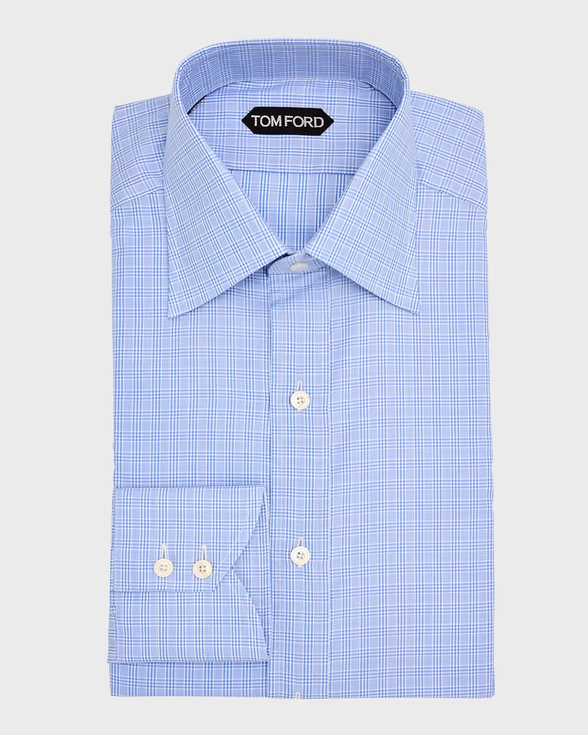 Men's Twill Check Slim-Fit Dress Shirt - 1