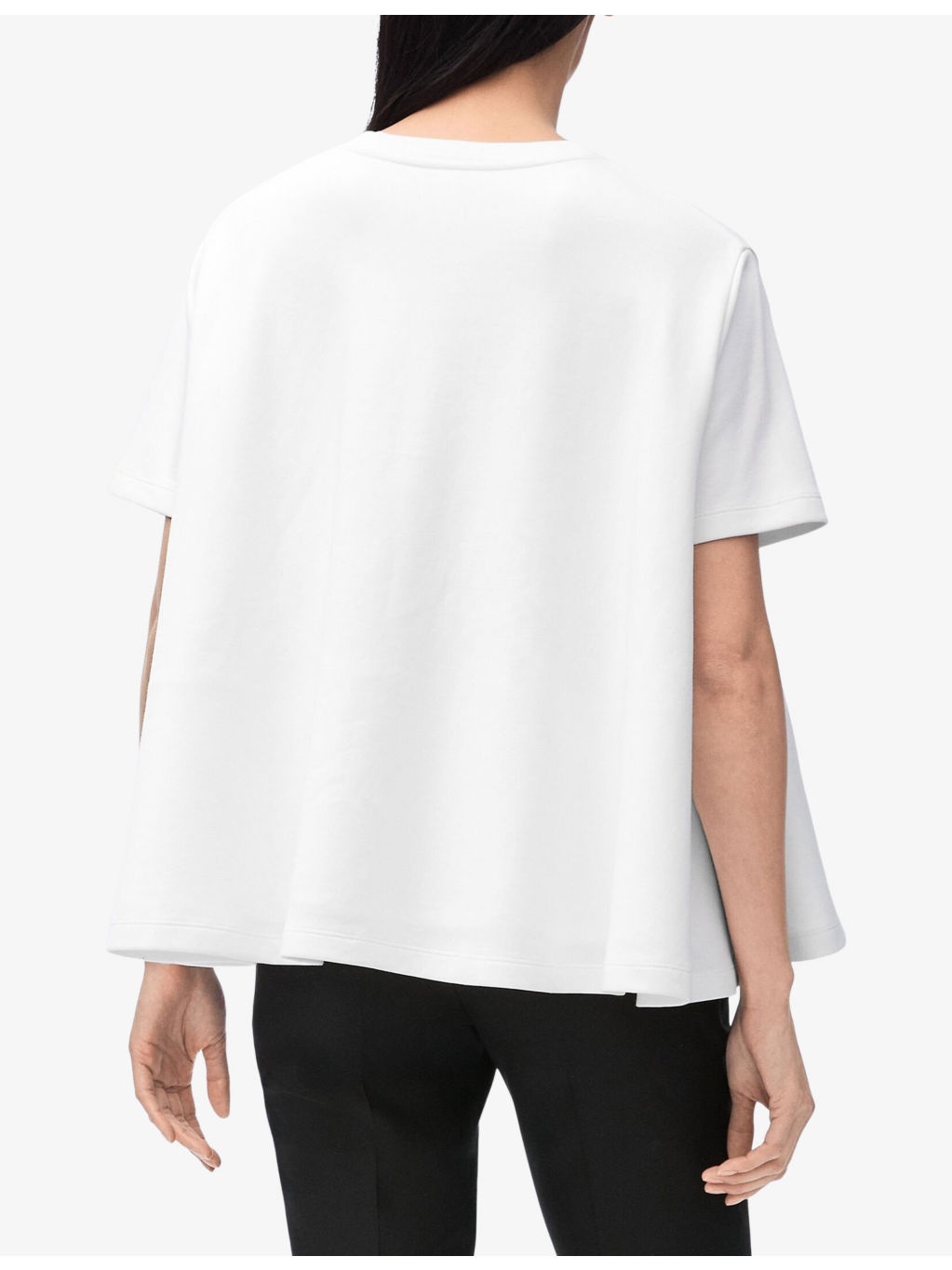 Trapeze Round-Neck Cotton-Blend Top - 4