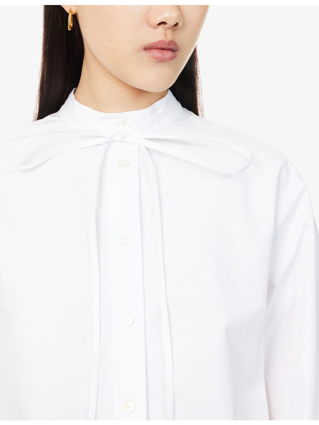 Band-Collar Regular-Fit Cotton-Poplin Shirt - 5