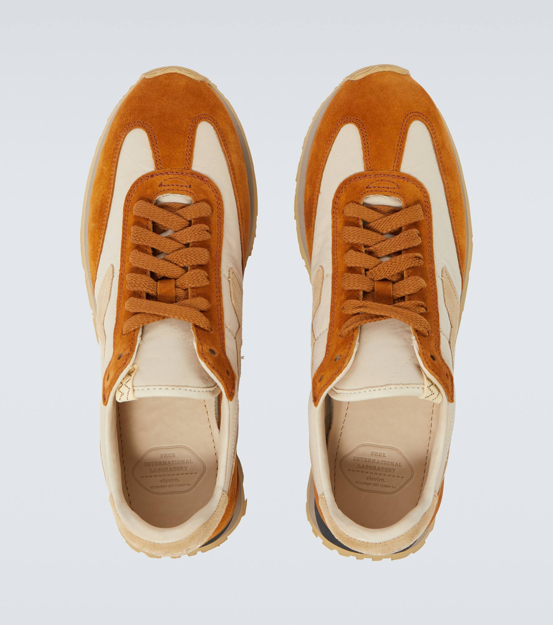FKT Runner suede-trimmed sneakers - 4