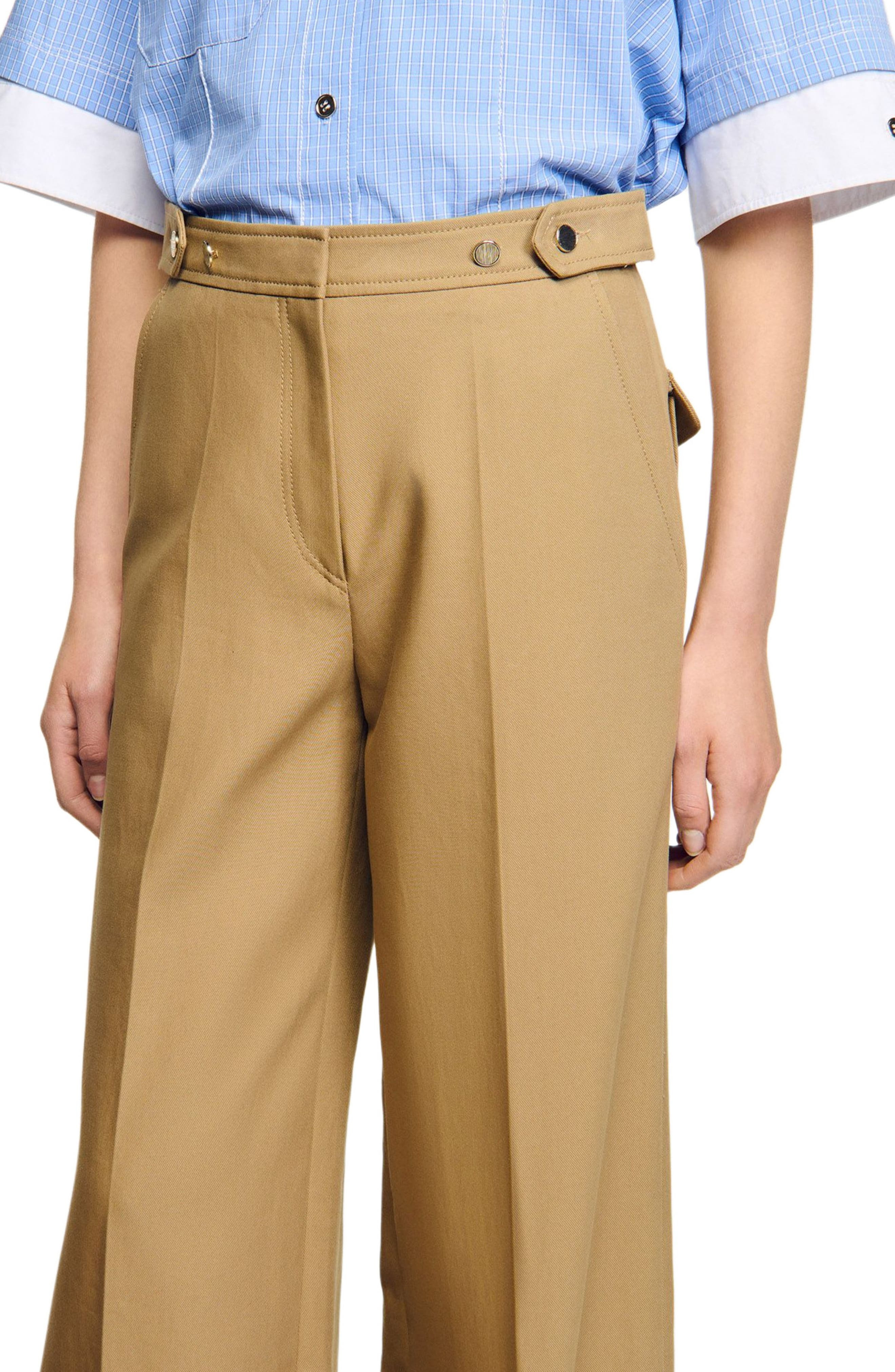 SANDRO Cotton suit trousers in Beige at Nordstrom - 4