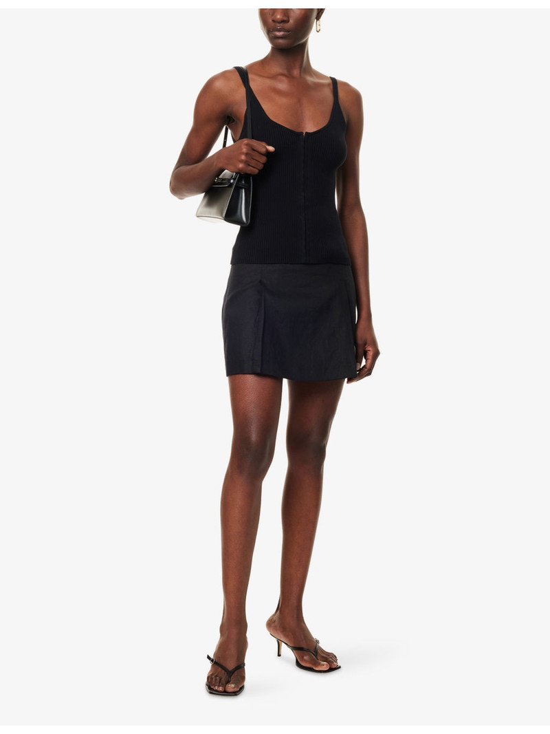 Reformation Eloise Ribbed Cotton-Blend Top outlook