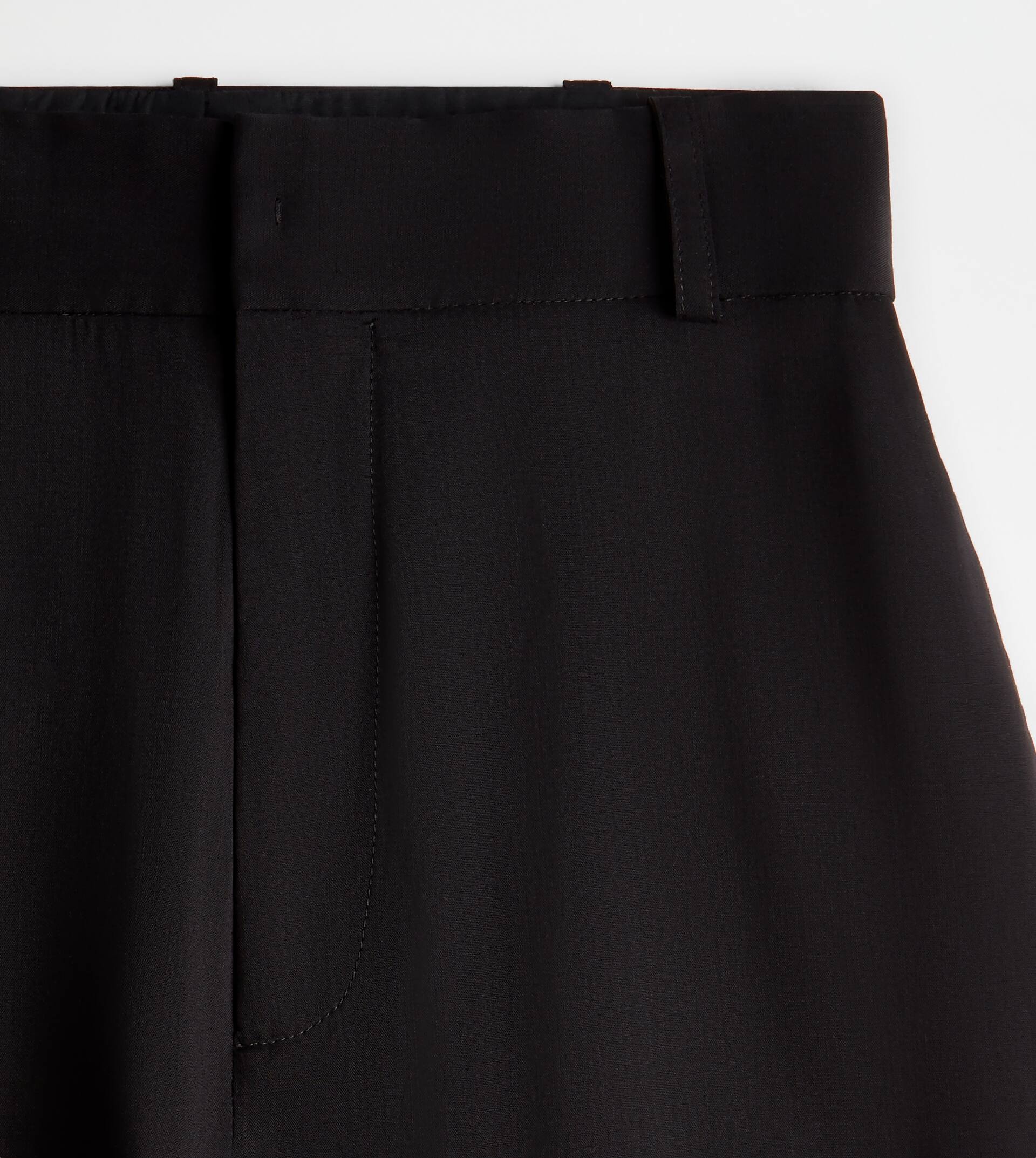 PANTS IN WOOL - BLACK - 7