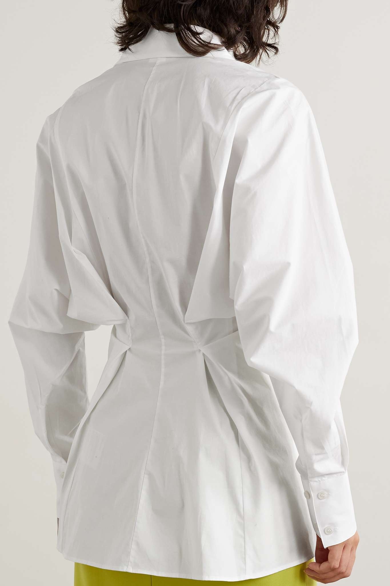 Cotton-blend poplin shirt - 3