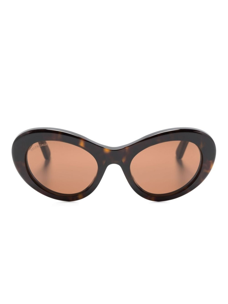 logo-plaque round-frame sunglasses 1