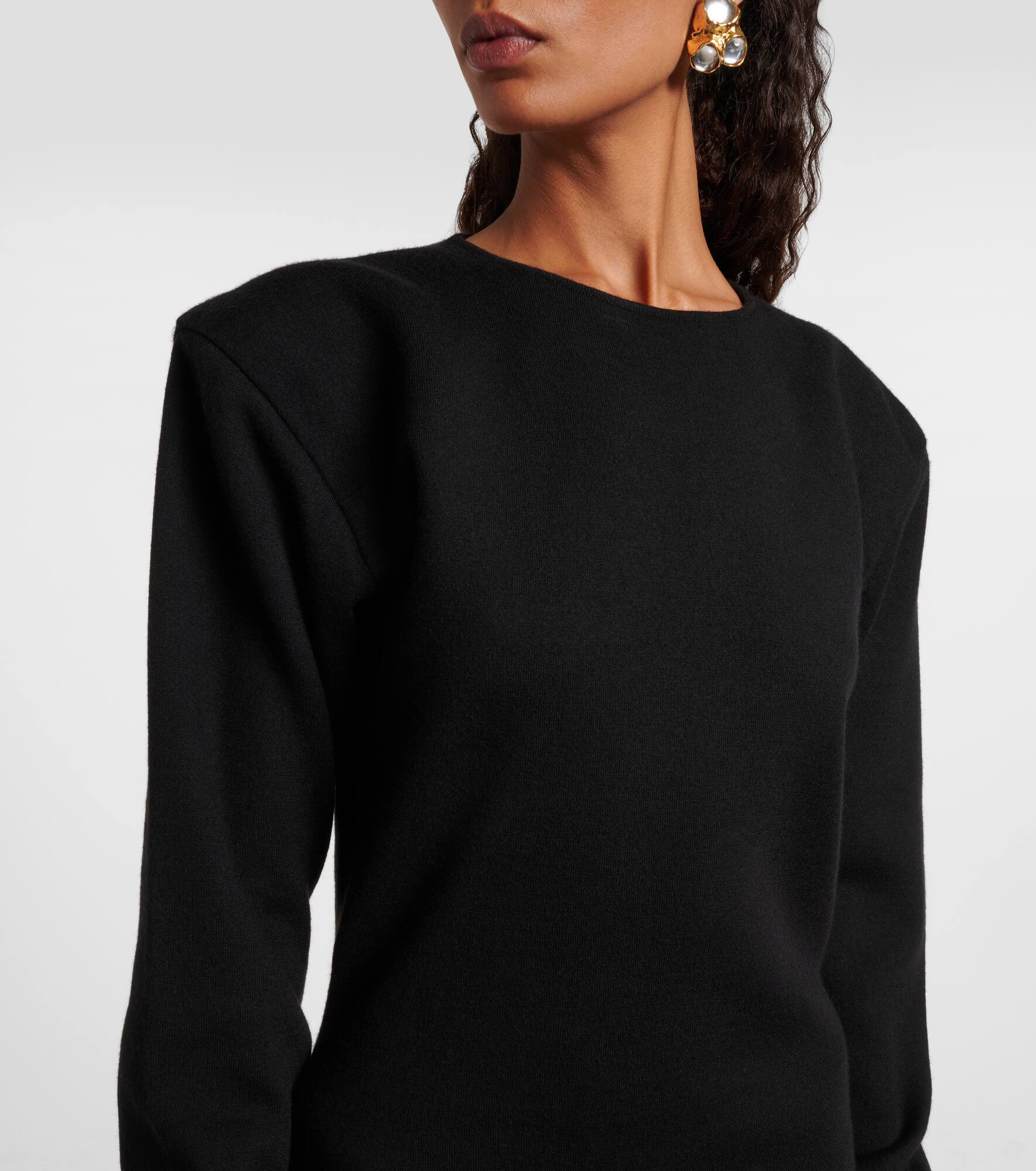 Wool-blend minidress - 4