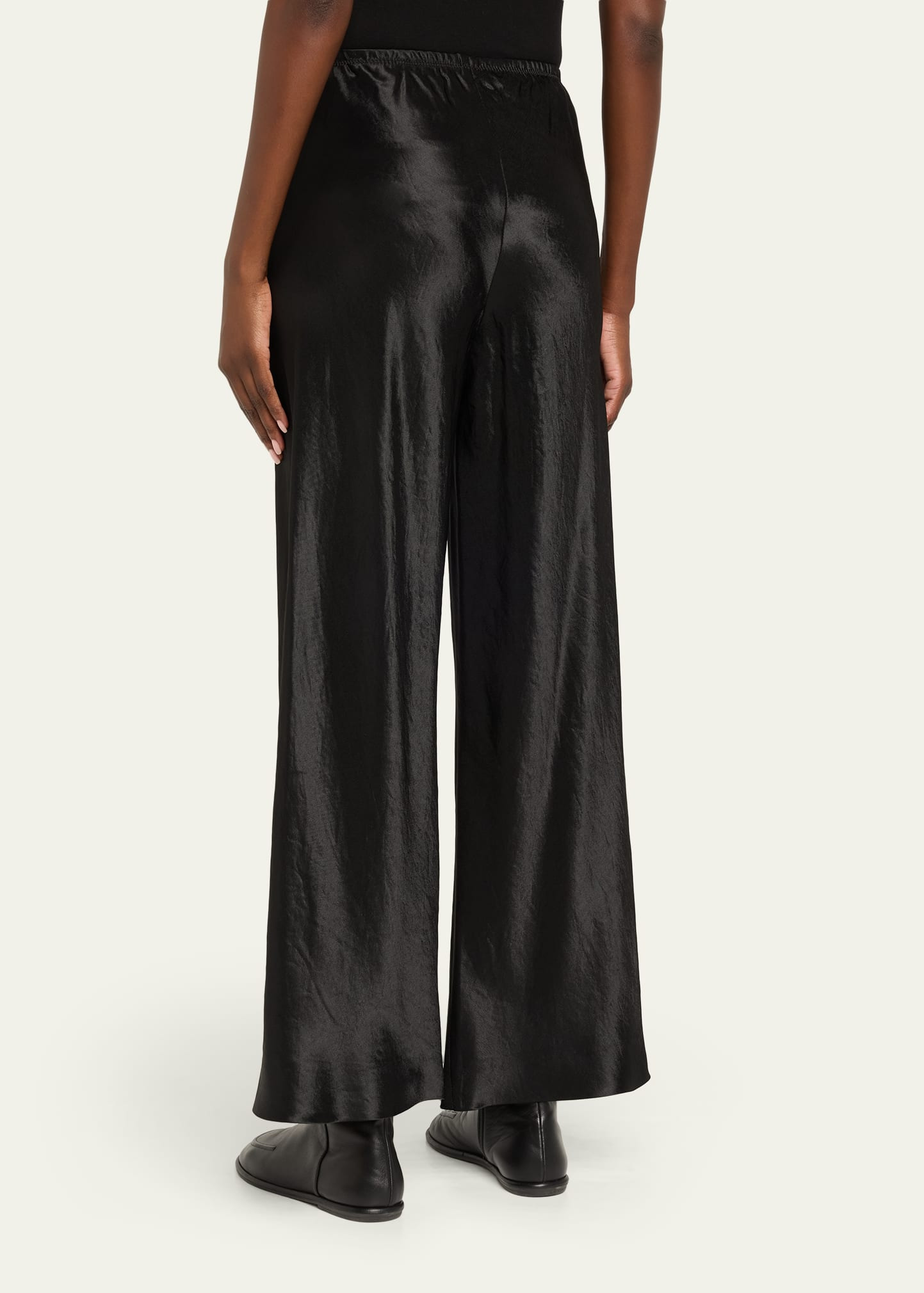 Bias-Cut Satin Trousers - 3
