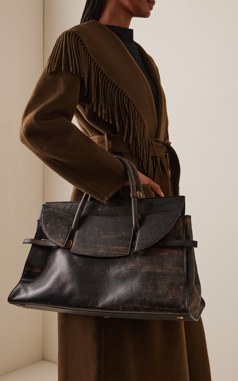 SIMKHAI River Leather Top Handle Bag brown outlook