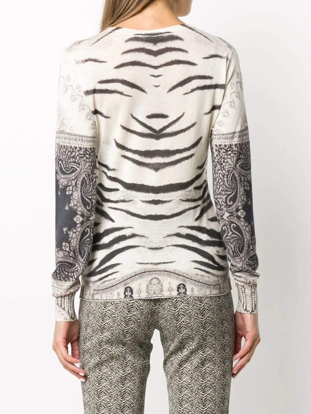 mix-print jumper - 4