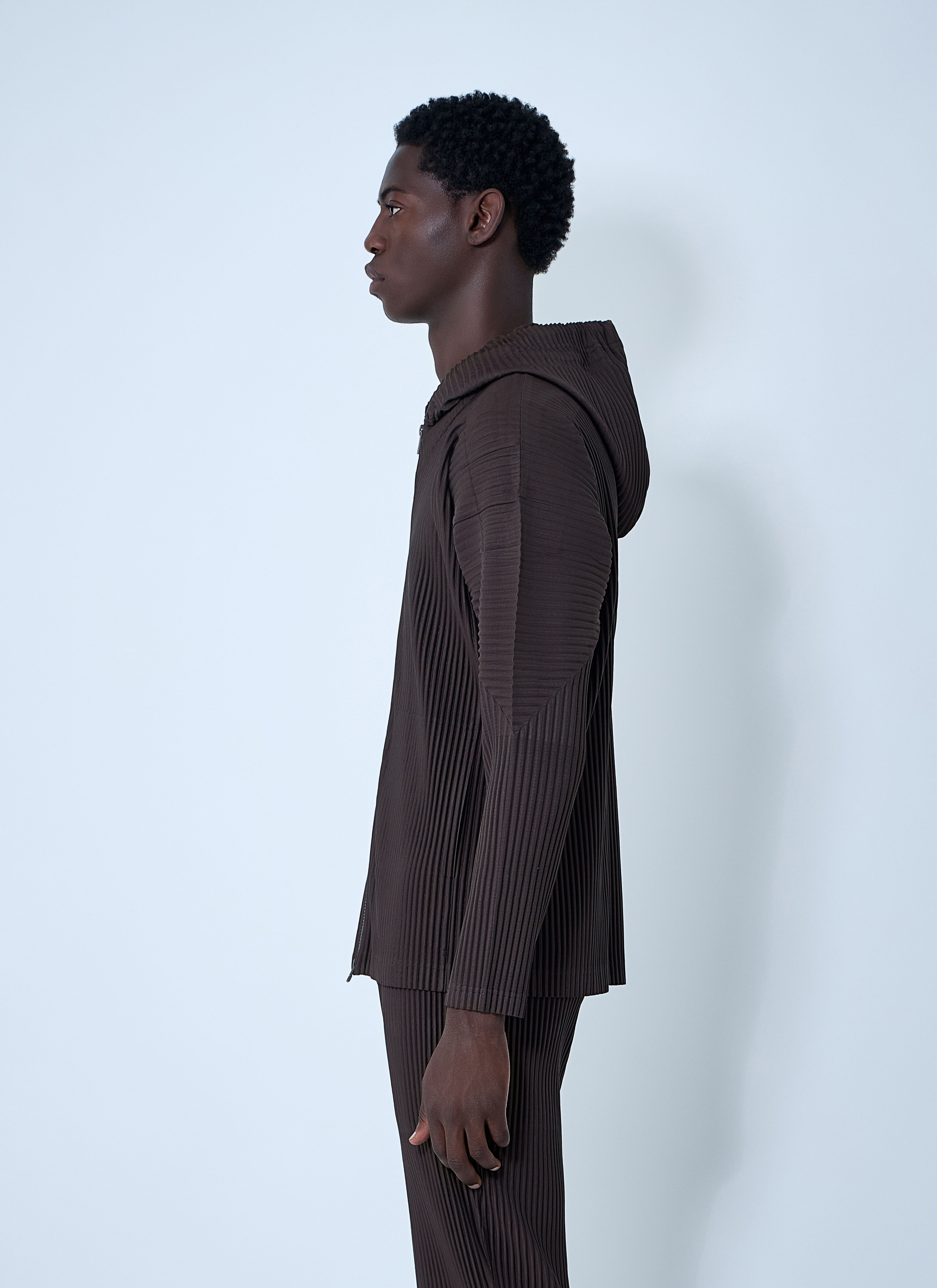Pleated Hooded Jacket - 3