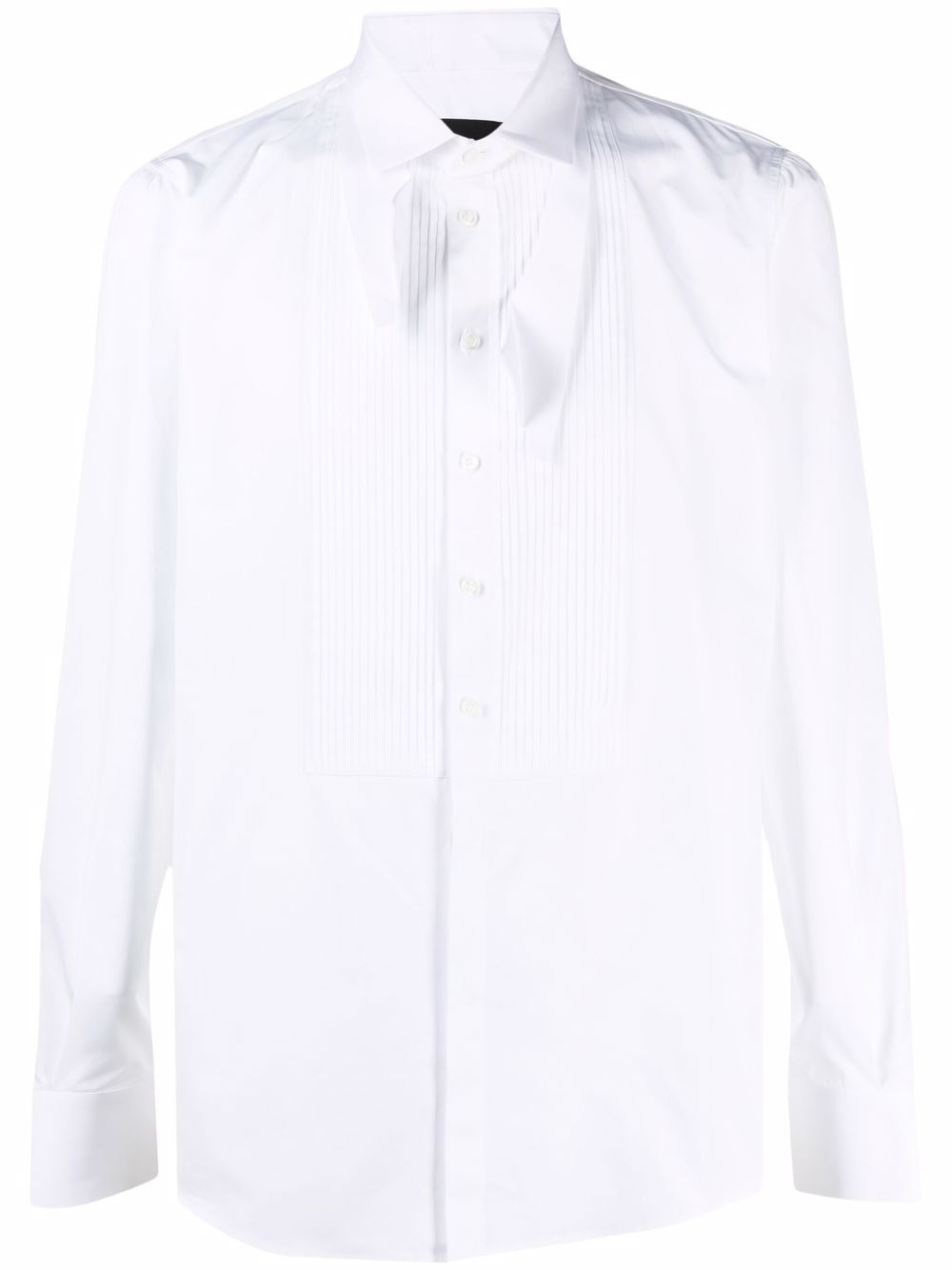 pleat-detail shirt - 1