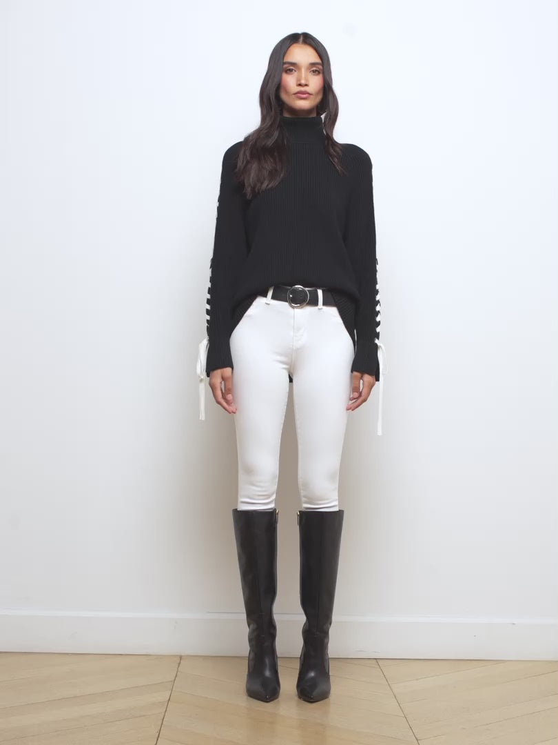 Nola Lace-Up Turtleneck - 7