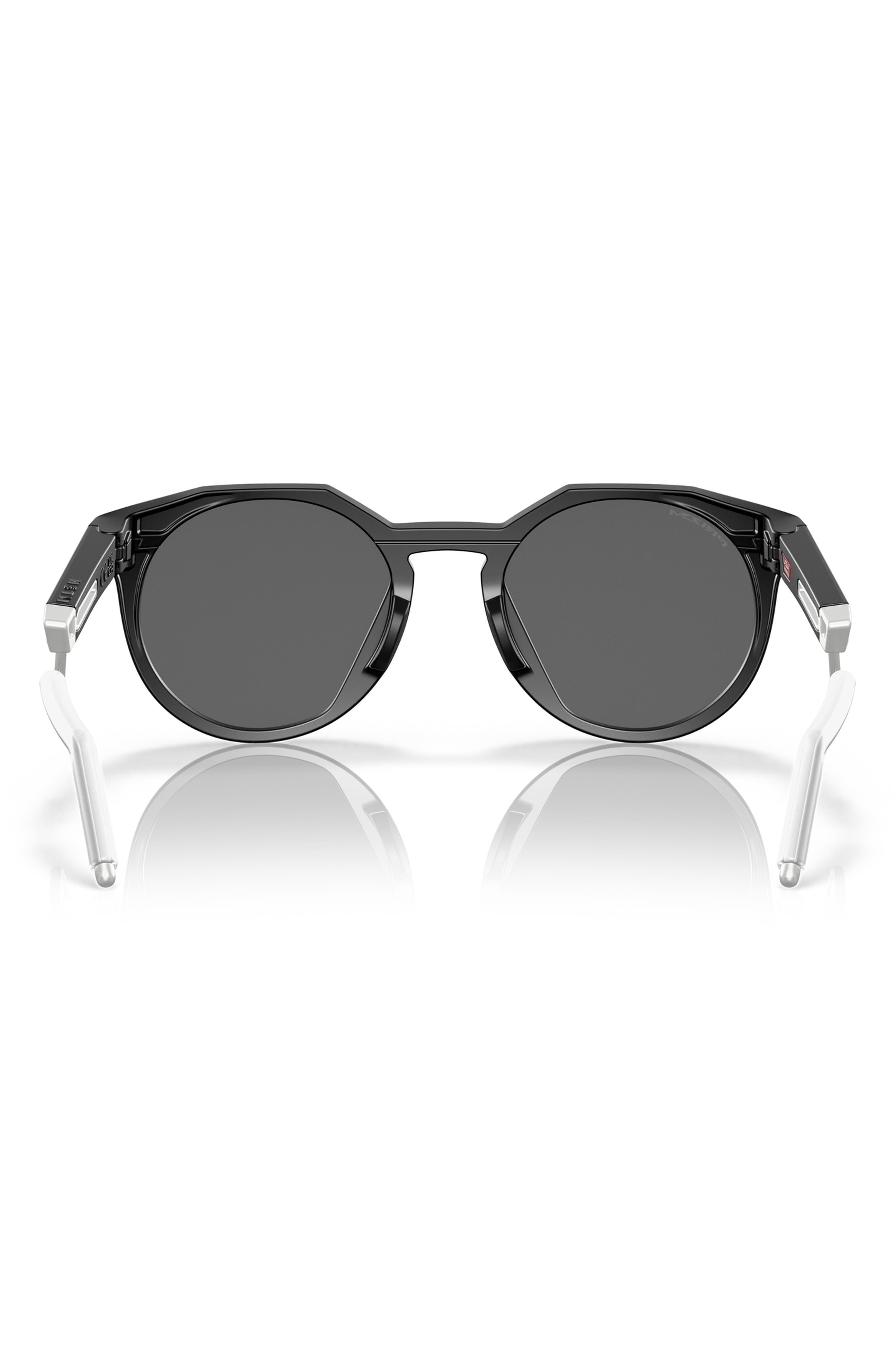 Oakley HSTN 52mm Prizm™ Round Sunglasses in Matte Black at Nordstrom - 5