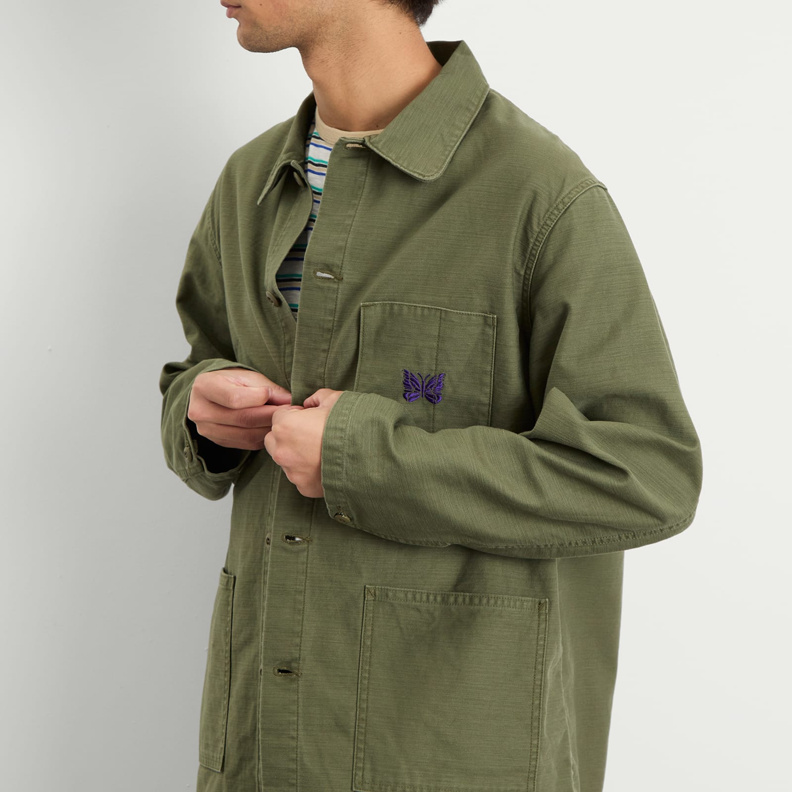 Needles Reversed Sateen Coverall Jacket - 5
