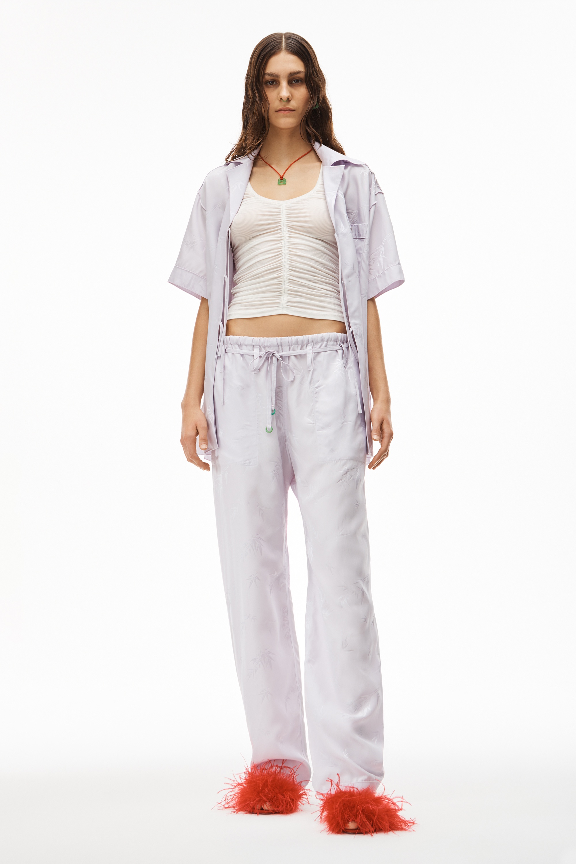 PJ PANT IN VISCOSE JACQUARD - 2